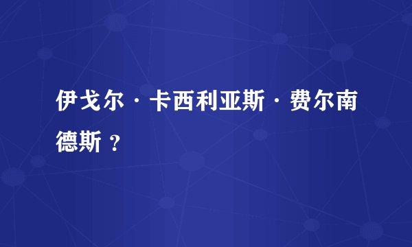 伊戈尔·卡西利亚斯·费尔南德斯 ？