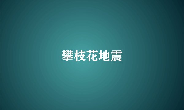 攀枝花地震