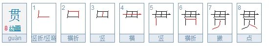 贯字的笔顺是什么