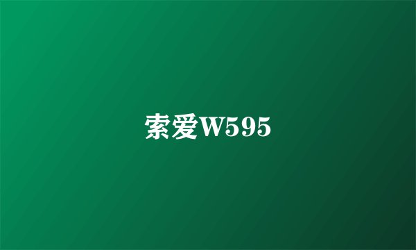 索爱W595