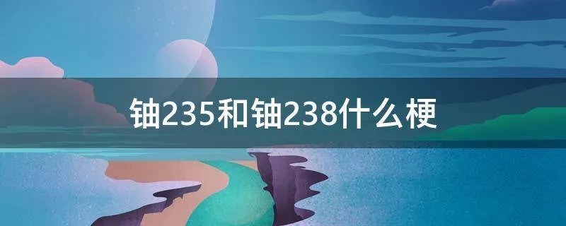 铀235和铀238什么梗
