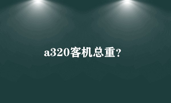 a320客机总重？