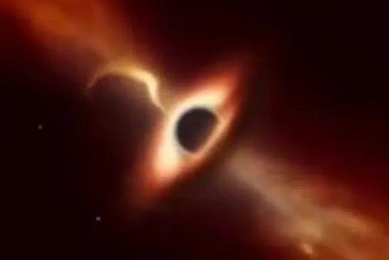 黑洞撕裂恒星瞬间 恒星濒死时发出闪光十分震撼