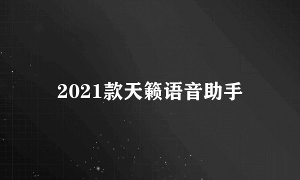 2021款天籁语音助手