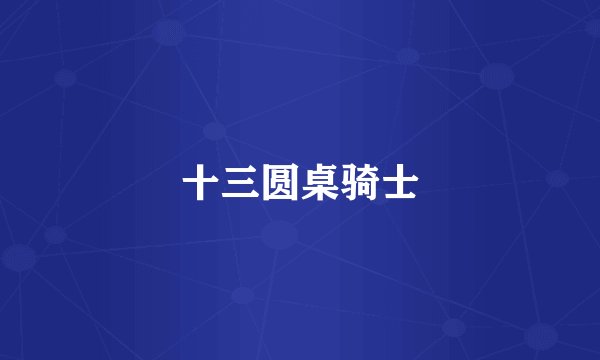 十三圆桌骑士