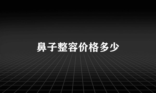 鼻子整容价格多少