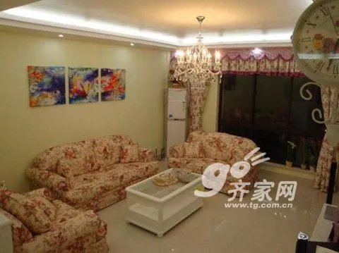 甜美的梦想 小镇姑娘20万装田园风3室