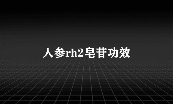 人参rh2皂苷功效