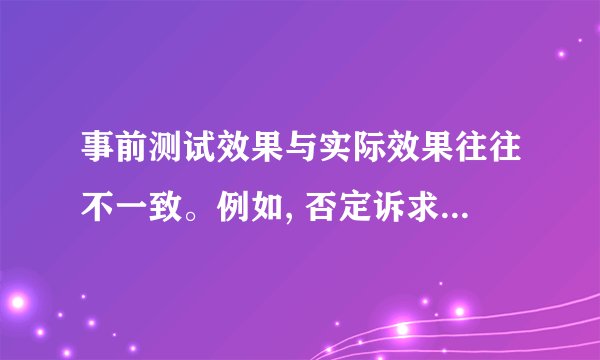 事前测试效果与实际效果往往不一致。例如, 否定诉求广告在事前测试中往往分数不佳,而其实际效 果可能颇为成功。相反,幽默、轻松、娱乐性广告的事 前测试结果往往比实际效果好。因此,对广告前测试的 结果还要加以分析。6.试述消费者市场细分的依据。