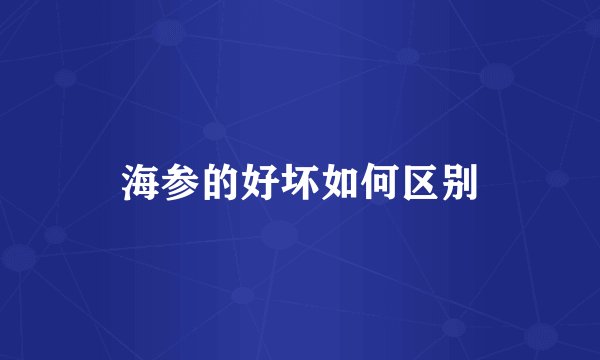 海参的好坏如何区别
