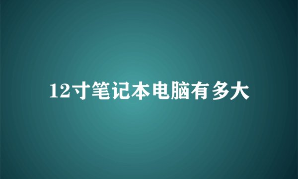 12寸笔记本电脑有多大