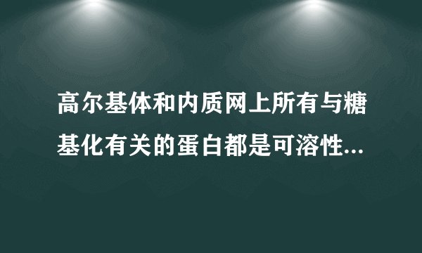 高尔基体和内质网上所有与糖基化有关的蛋白都是可溶性蛋白。(  )解析:空5、论述题(20分,每题5分)1.   试述调控细胞周期的因素及分选机制。