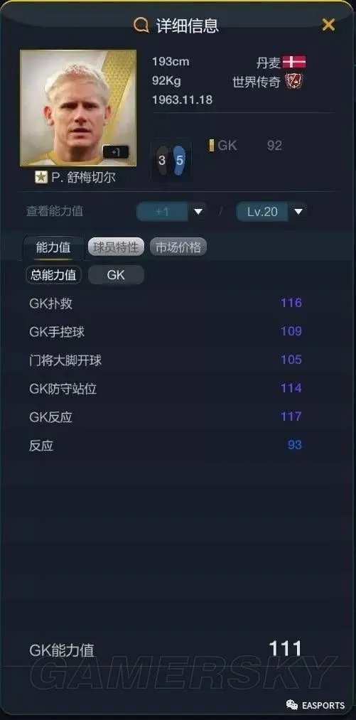 FIFA Online3新传奇球员能力值与属性介绍