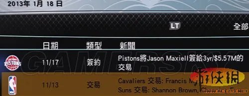 《NBA 2K13》MC模式交易心得