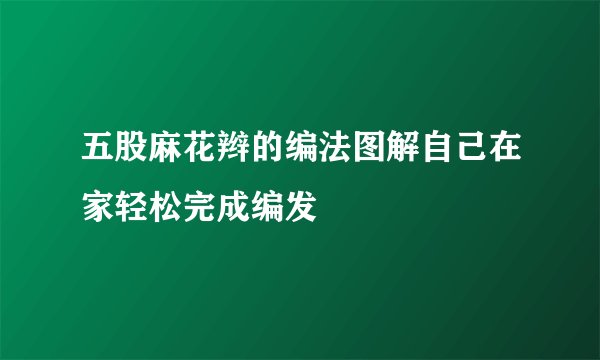 五股麻花辫的编法图解自己在家轻松完成编发