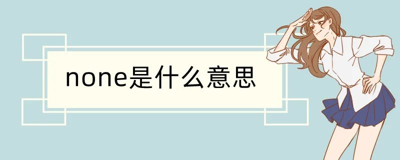 none是什么意思