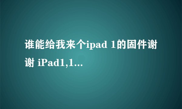 谁能给我来个ipad 1的固件谢谢 iPad1,1_5.1.1_9B206_RMN_FW2.0.ipsw
