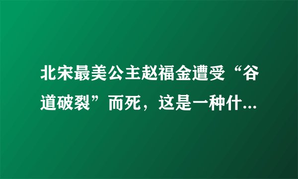 北宋最美公主赵福金遭受“谷道破裂”而死，这是一种什么刑法？