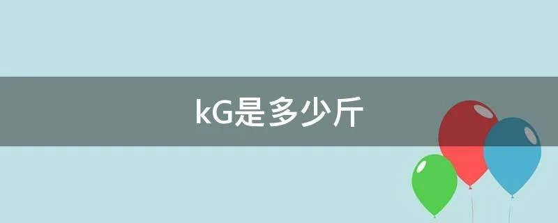 kG是多少斤