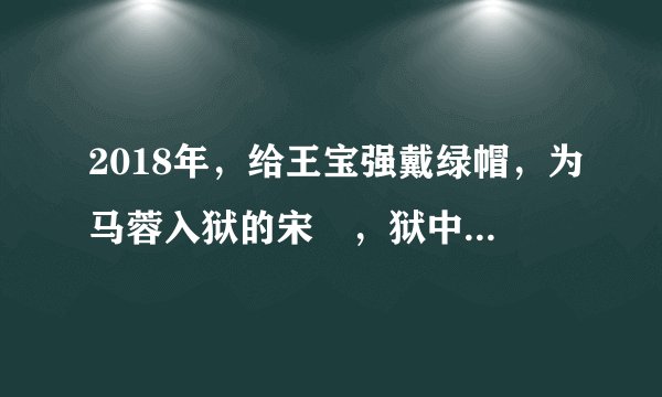 2018年，给王宝强戴绿帽，为马蓉入狱的宋喆，狱中再曝什么情况？