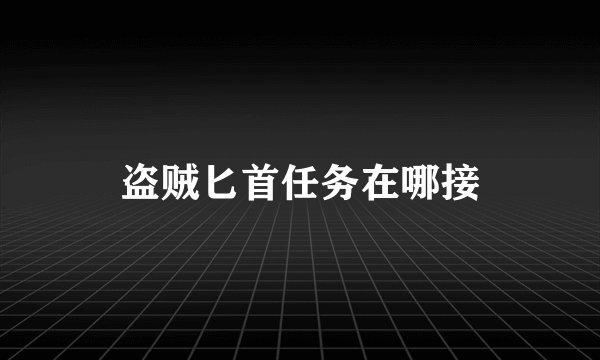 盗贼匕首任务在哪接