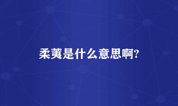 柔荑是什么意思啊?