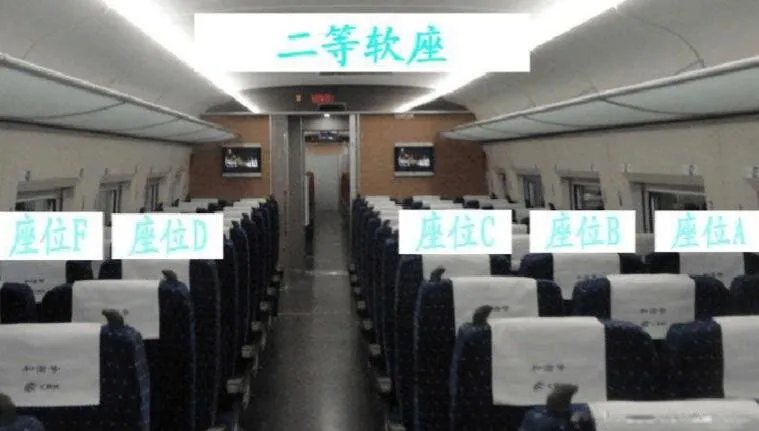 动车座位号ABCDF分布图 各个座位详情是怎么排的