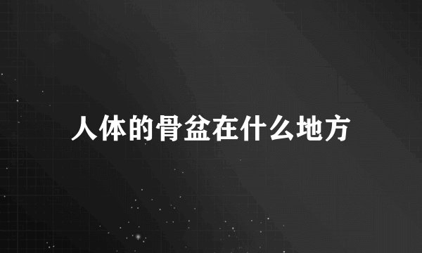 人体的骨盆在什么地方