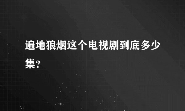 遍地狼烟这个电视剧到底多少集？