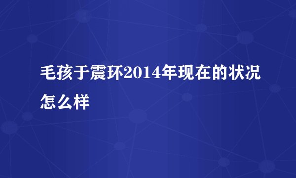 毛孩于震环2014年现在的状况怎么样
