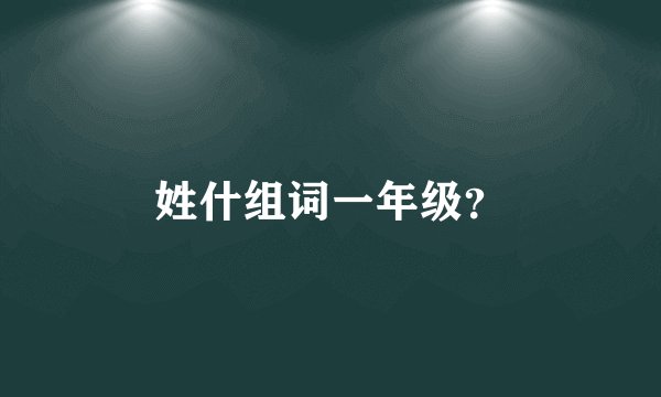 姓什组词一年级？