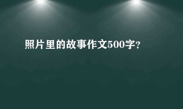 照片里的故事作文500字？
