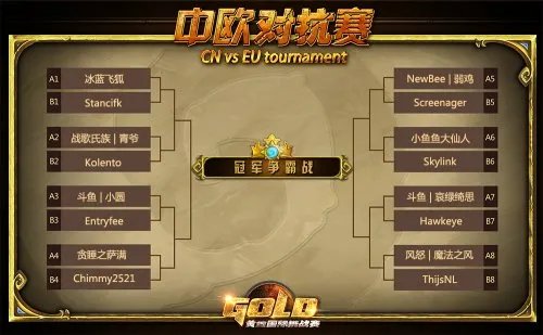 炉石传说中欧对抗赛对阵公布 多家平台进行直播