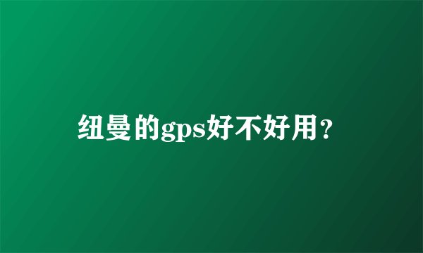 纽曼的gps好不好用？