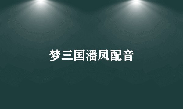 梦三国潘凤配音