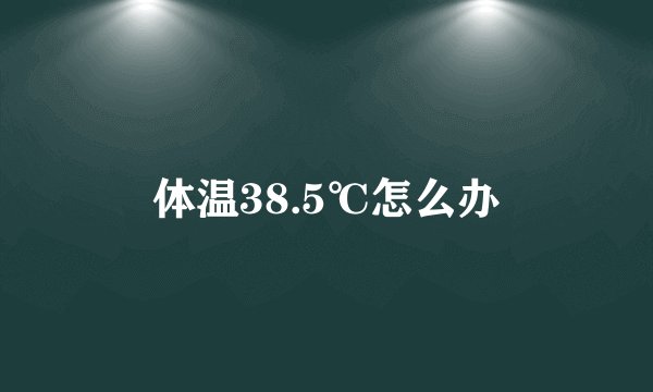 体温38.5℃怎么办