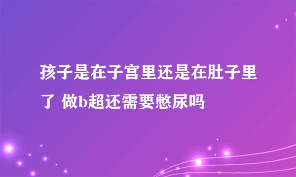 孩子是在子宫里还是在肚子里了 做b超还需要憋尿吗