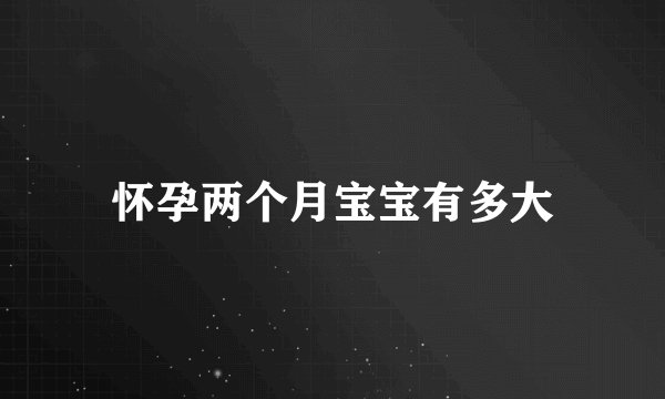 怀孕两个月宝宝有多大