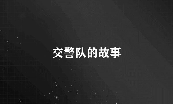 交警队的故事