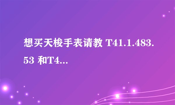 想买天梭手表请教 T41.1.483.53 和T41.1.483.52 有什么区别，哪款好点！