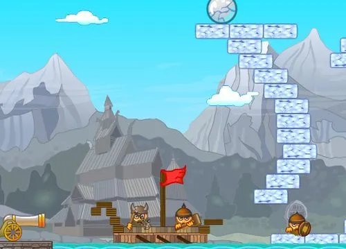 大炮轰小人2第三关和第四关攻略