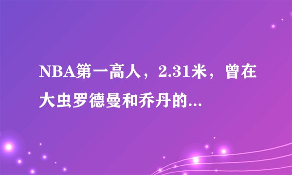 NBA第一高人，2.31米，曾在大虫罗德曼和乔丹的面前砍下27+11+4数据！