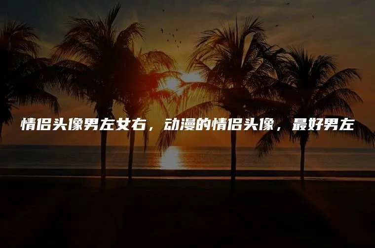 情侣头像男左女右，动漫的情侣头像，最好男左