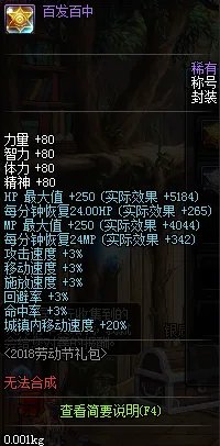 《DNF》百发百中称号属性详细介绍