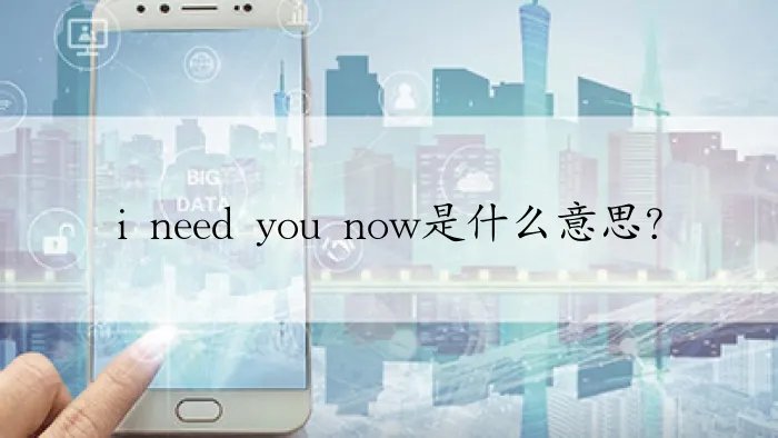 i need you now是什么意思？