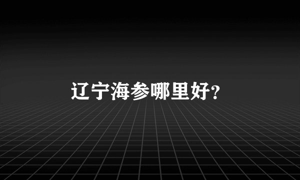 辽宁海参哪里好？