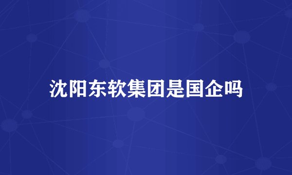 沈阳东软集团是国企吗
