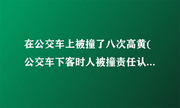 在公交车上被撞了八次高黄(公交车下客时人被撞责任认定标准是什么)