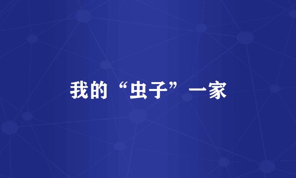 我的“虫子”一家