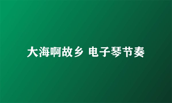 大海啊故乡 电子琴节奏